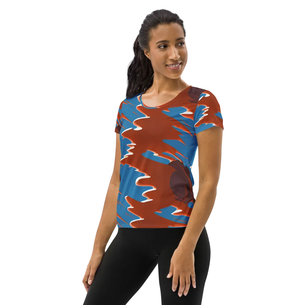 Desert Vortex on Women's Athletic T-Shirt — Left