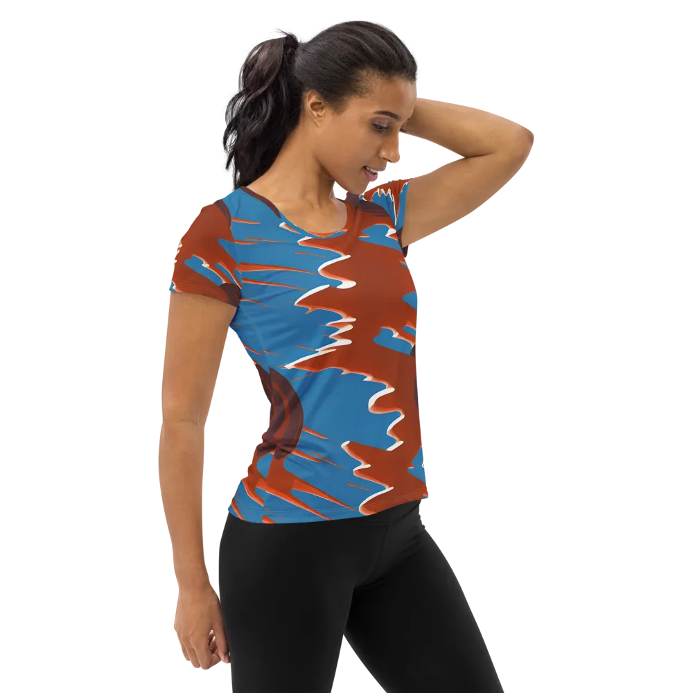 Desert Vortex on Women's Athletic T-Shirt — Right
