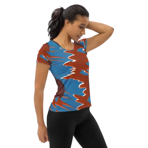 Desert Vortex on a Women's Athletic T-Shirt