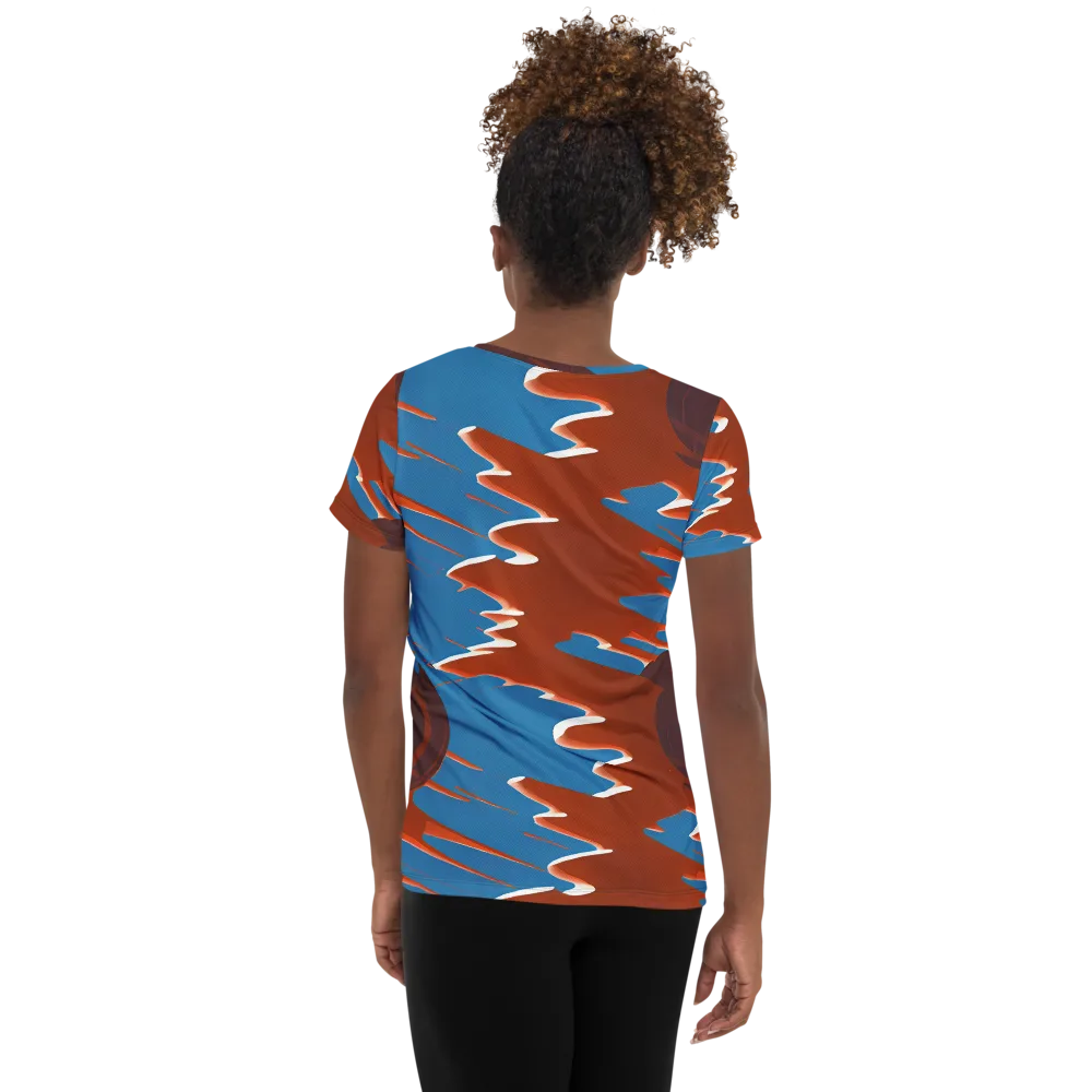 Desert Vortex on Women's Athletic T-Shirt — Back