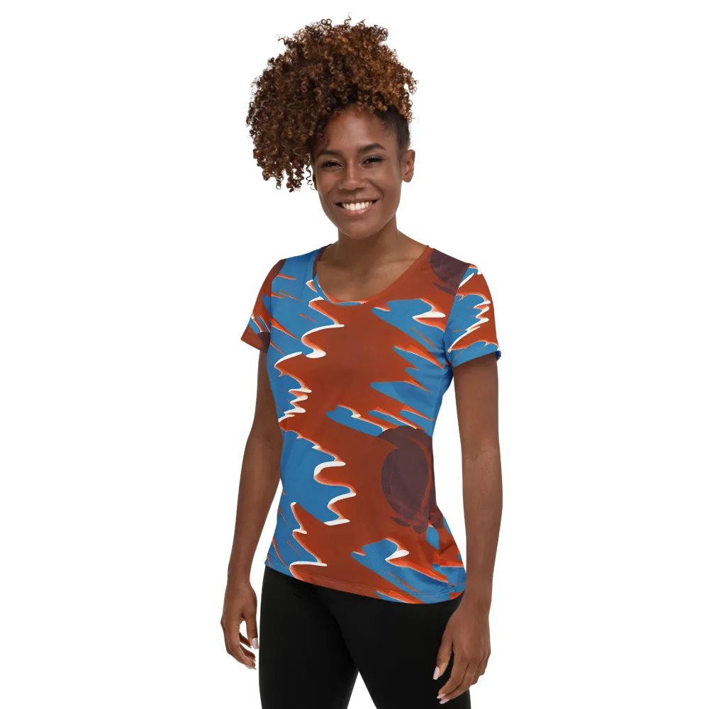 Desert Vortex on Women's Athletic T-Shirt — Left