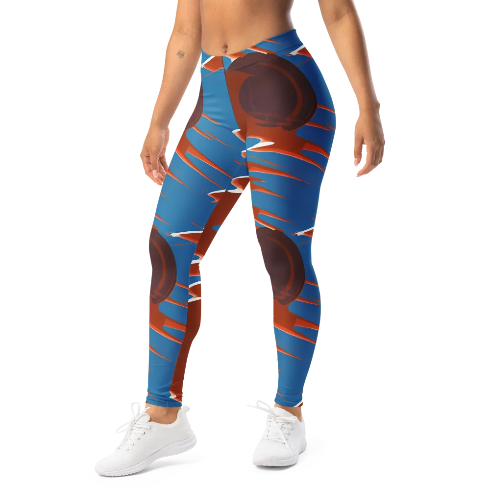 Desert Vortex on Leggings — Left Front