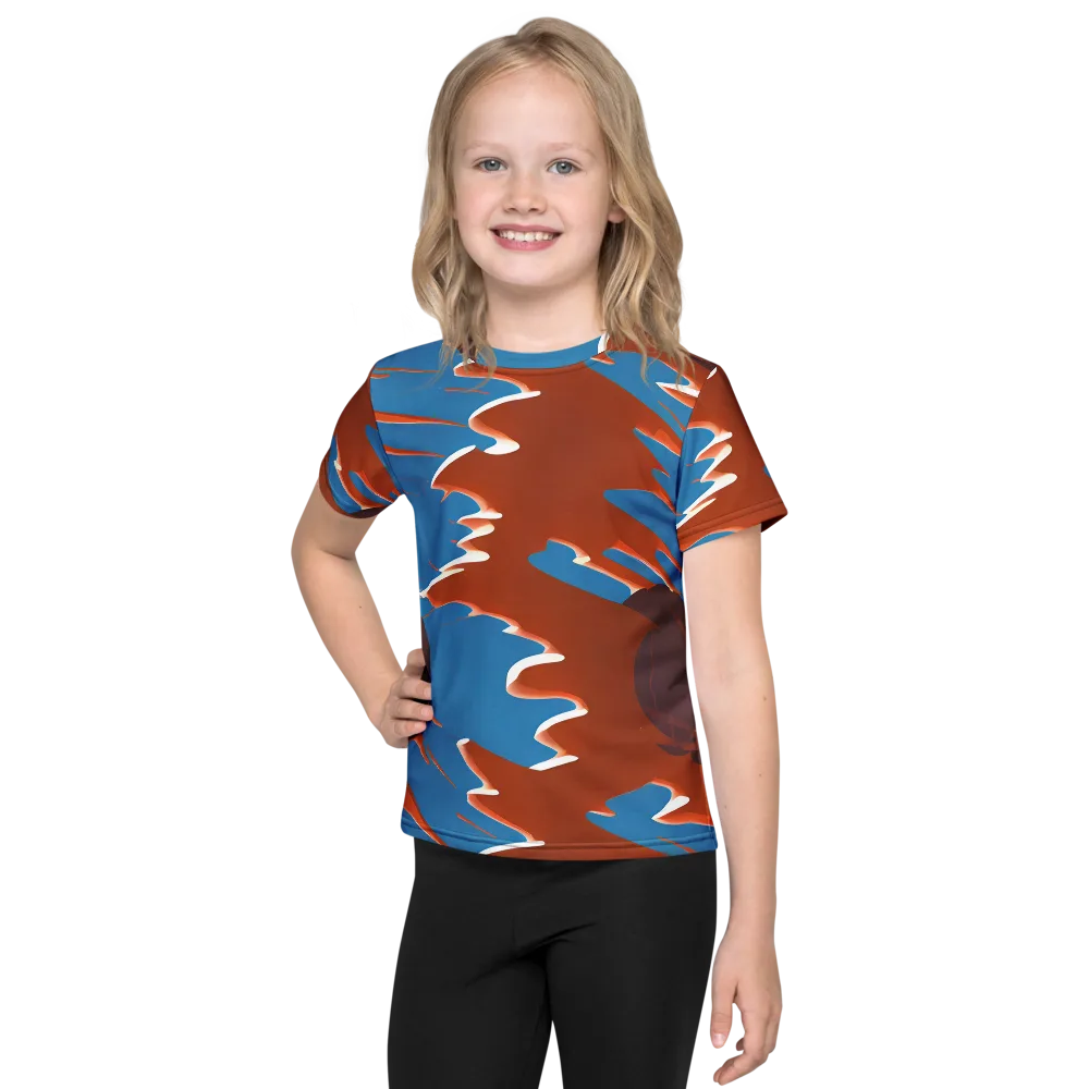 Desert Vortex on Kids Crew Neck T-Shirt — Front