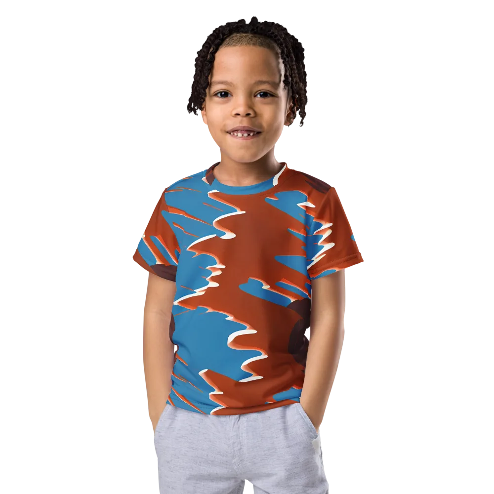 Desert Vortex on Kids Crew Neck T-Shirt — Front
