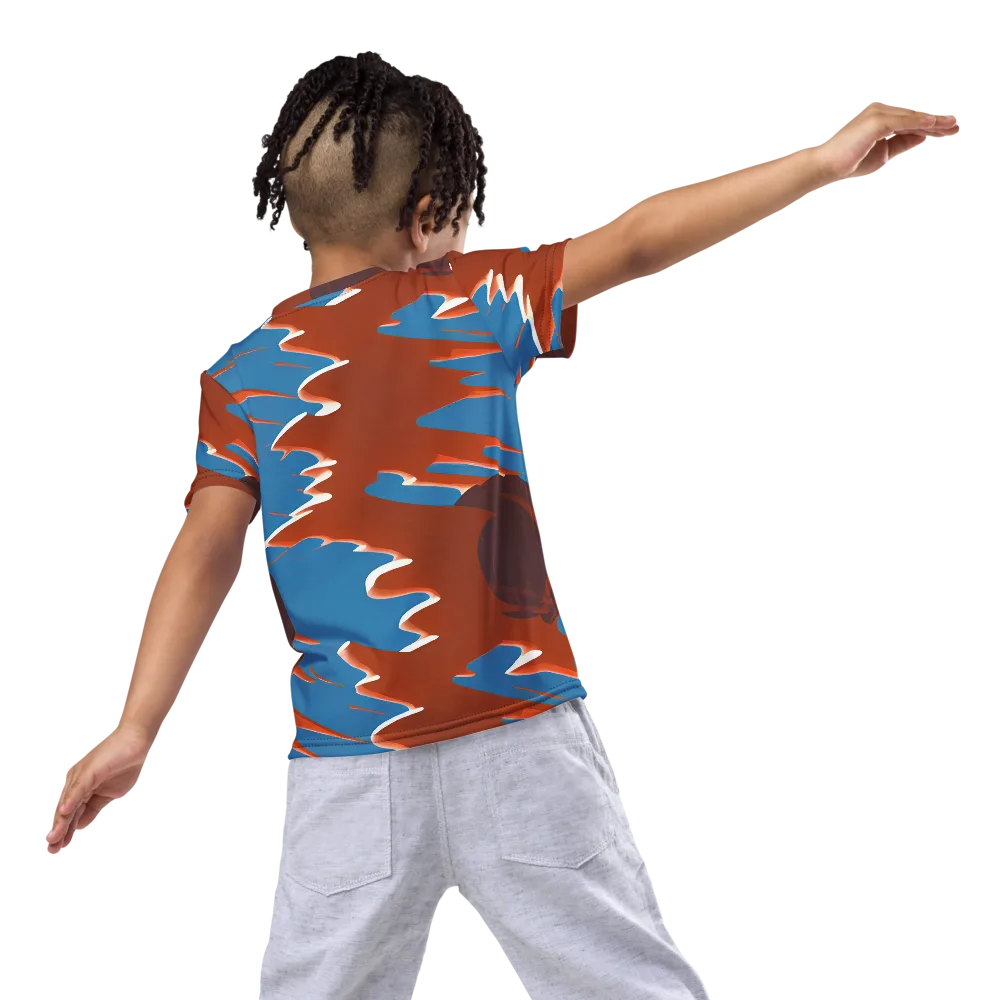 Desert Vortex on Kids Crew Neck T-Shirt — Back