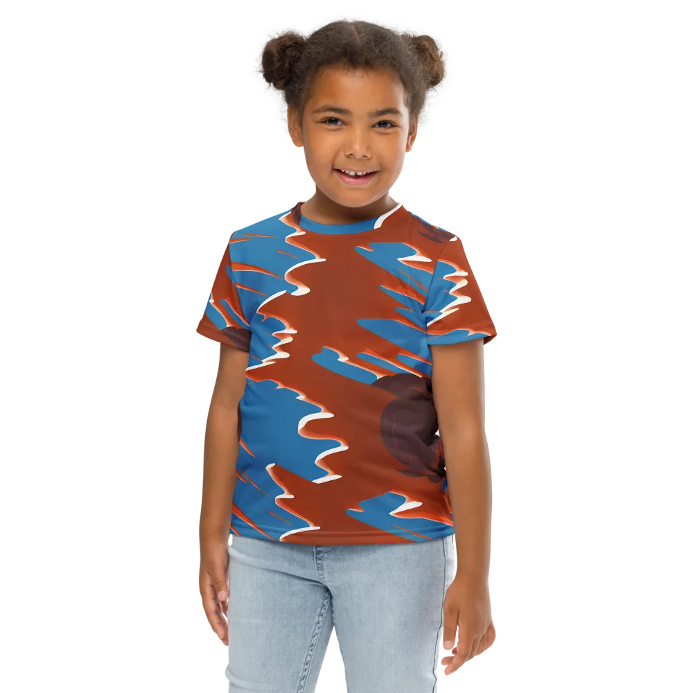 Desert Vortex on Kids Crew Neck T-Shirt — Front
