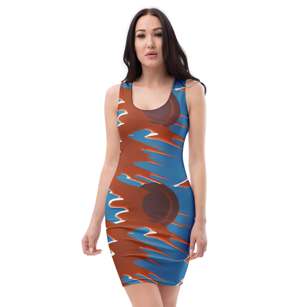 Desert Vortex on Bodycon Dress — Front