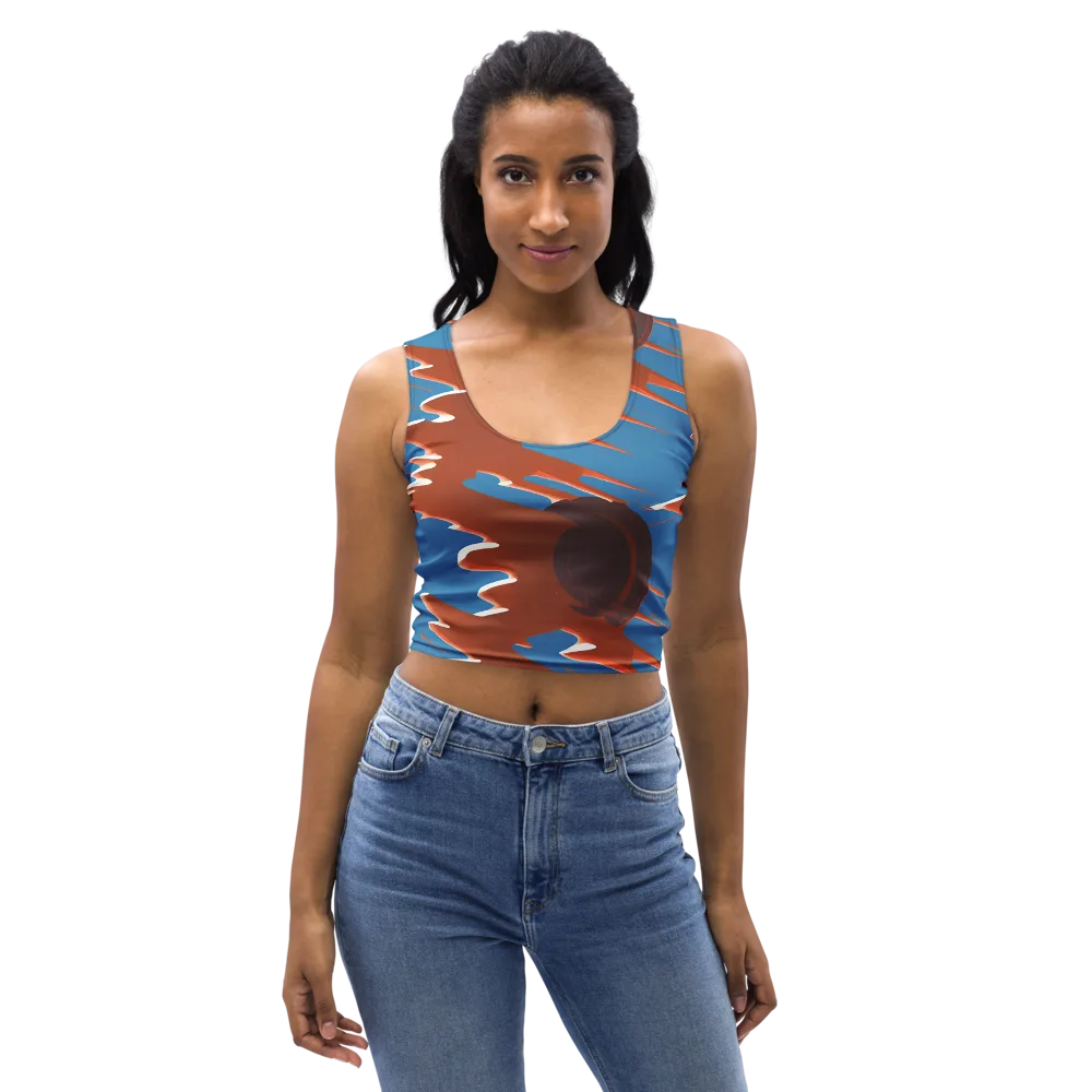 Desert Vortex on Crop Top — Front