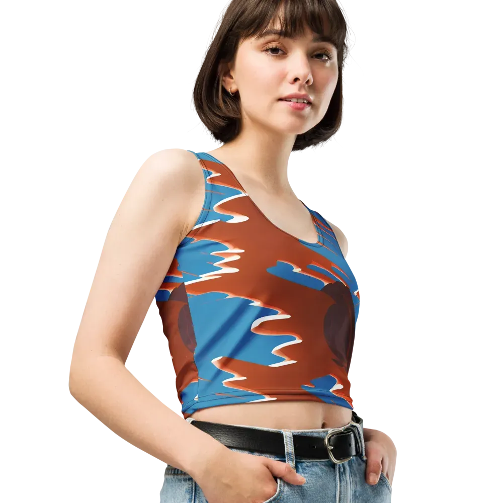 Desert Vortex on Crop Top — Right Front
