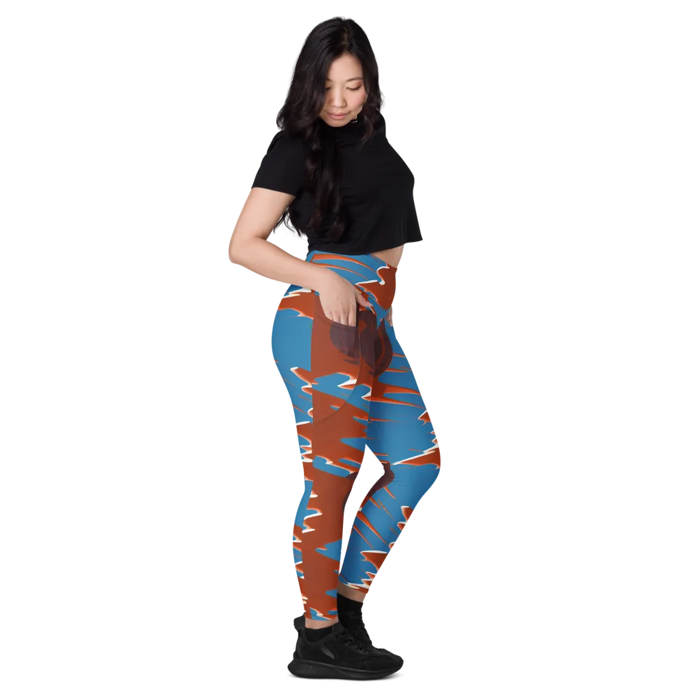 Desert Vortex on Leggings with Pockets — Right