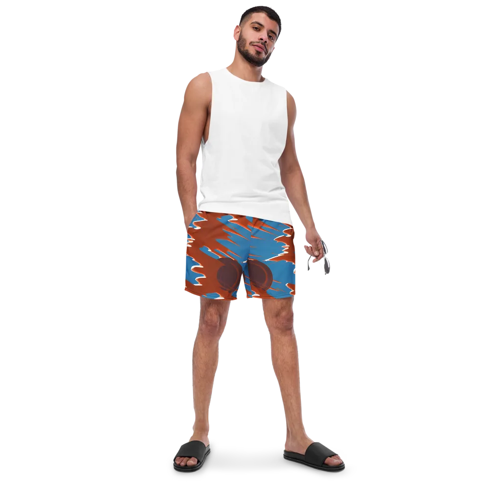 Desert Vortex on Swim Trunks — Front