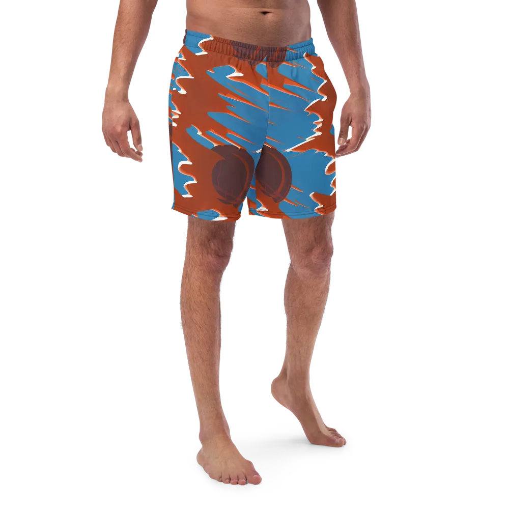 Desert Vortex on Swim Trunks — Front