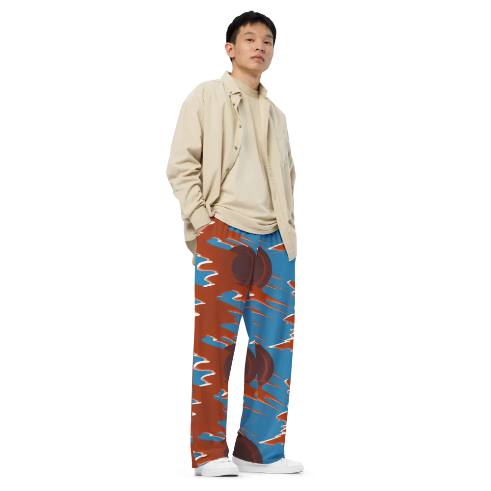 Desert Vortex on Wide-Leg Pants — Right Front