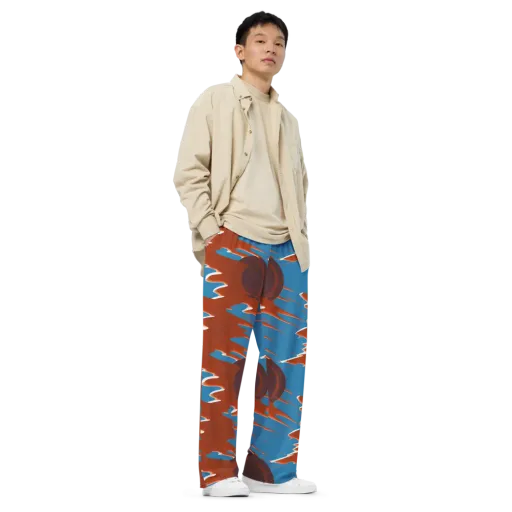 Desert Vortex on a Wide-Leg Pants