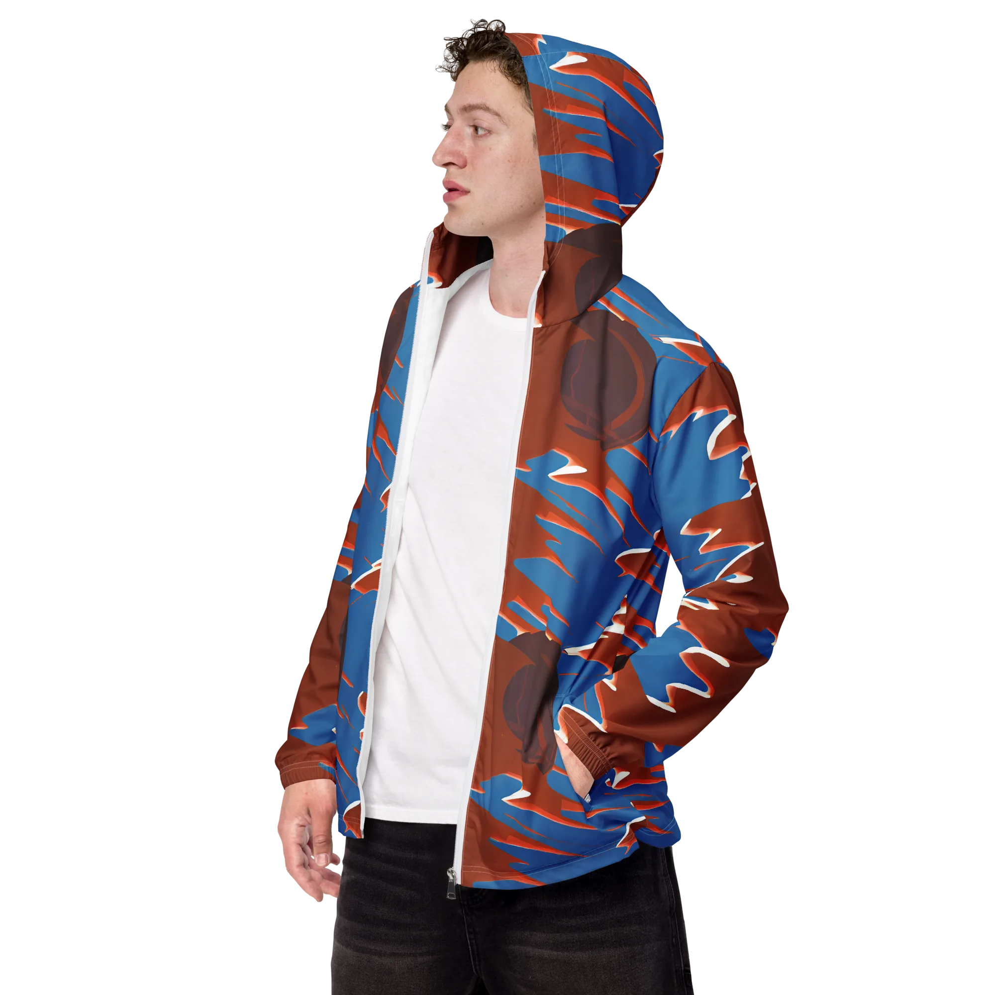 Desert Vortex on Men's Windbreaker — Left Front