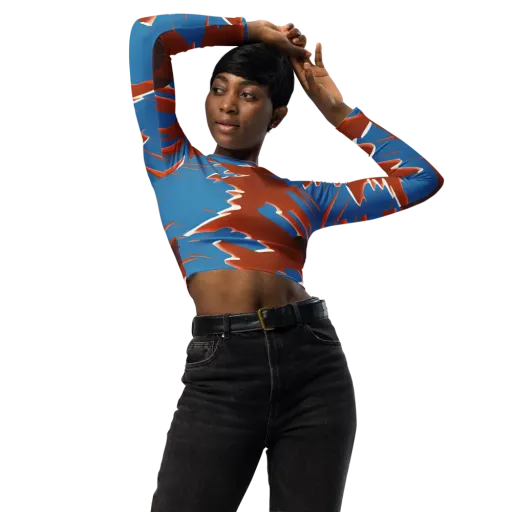 Desert Vortex on a Long Sleeve Crop Top