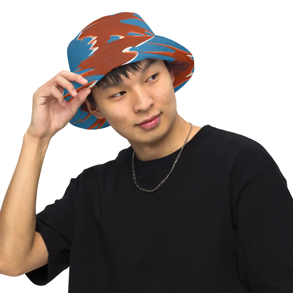 Desert Vortex on Reversible Bucket Hat — Front Inside