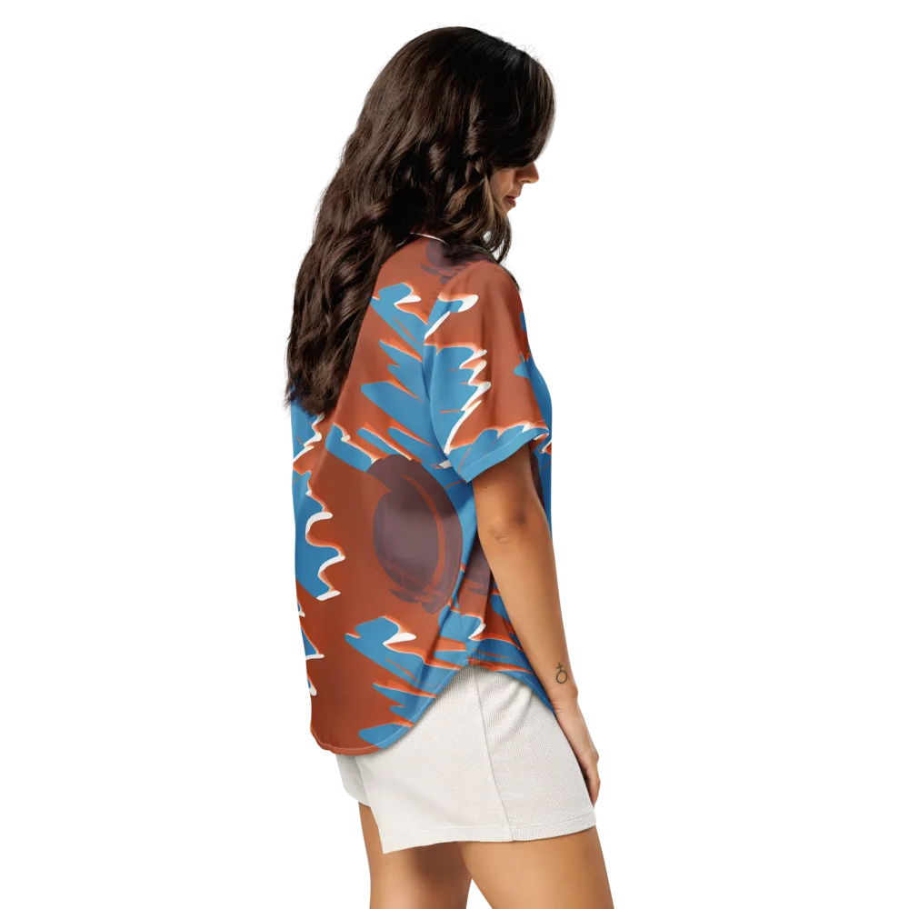 Desert Vortex on Women's Short Sleeve Pajama Top — Right Back