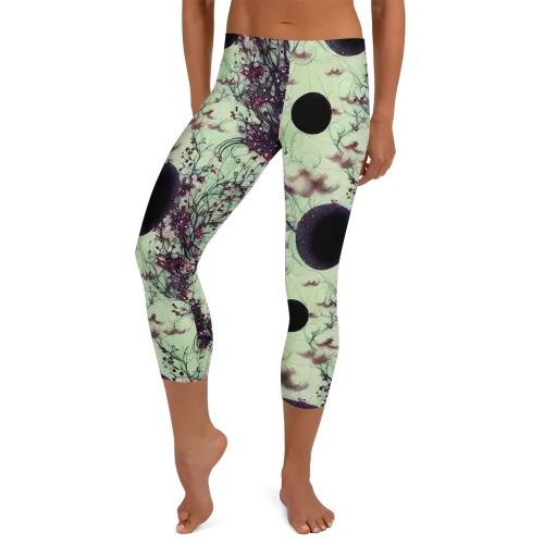 Celestial Bloom on a Capri Leggings