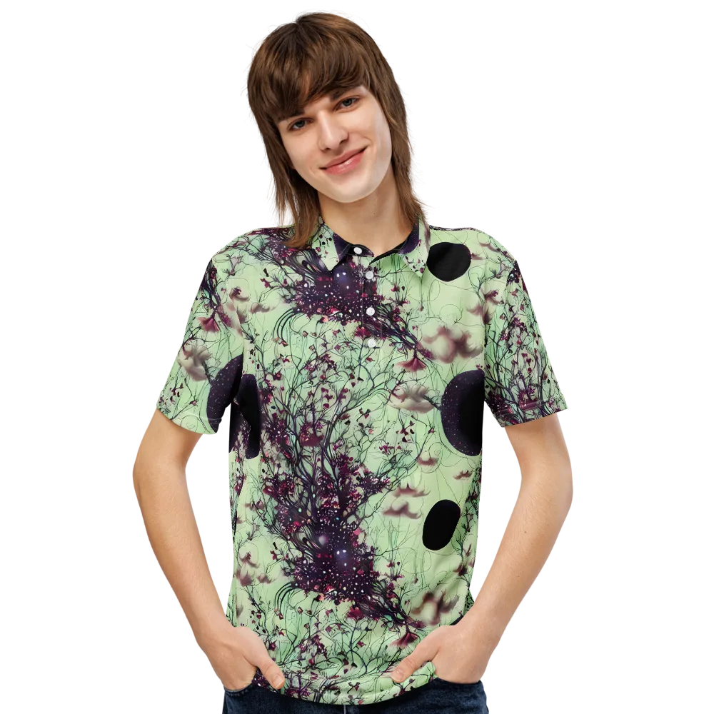 Celestial Bloom on Men's Slim Fit Polo Shirt — Front