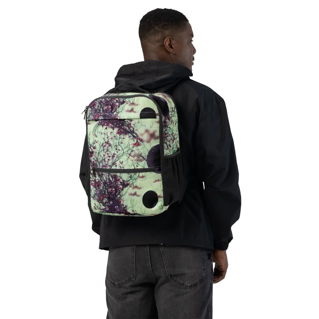 Celestial Bloom on Utility Backpack — Back