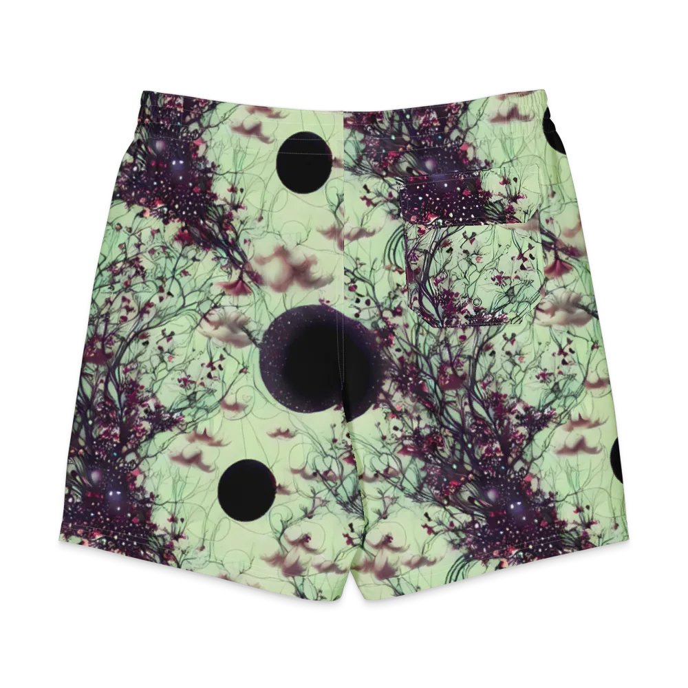 Celestial Bloom on Men's Board Shorts — Back