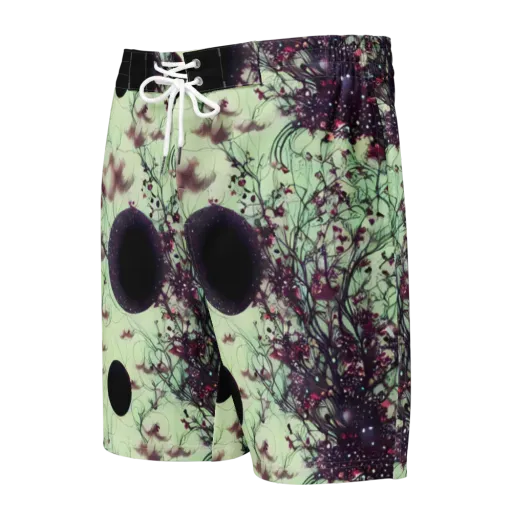 Celestial Bloom on a Men's Board Shorts