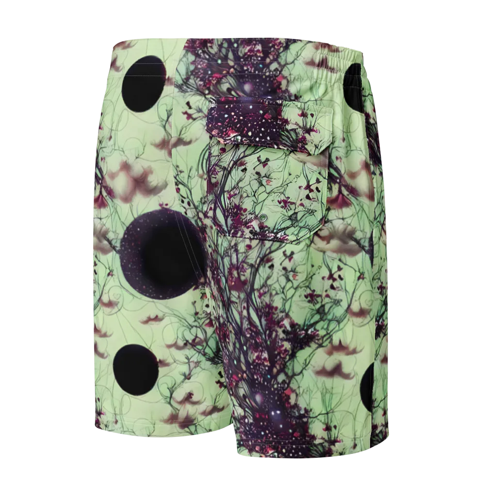 Celestial Bloom on Men's Board Shorts — Back