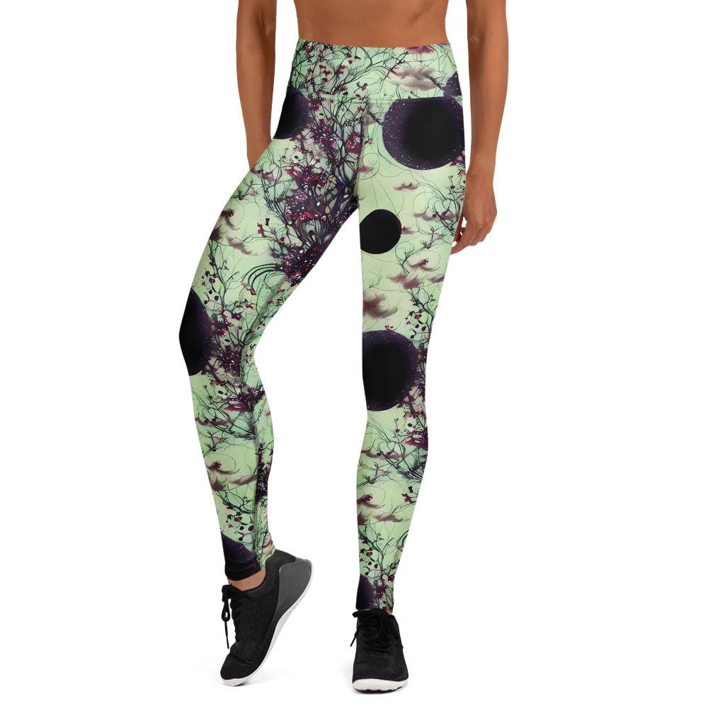 Celestial Bloom on Yoga Leggings — Front