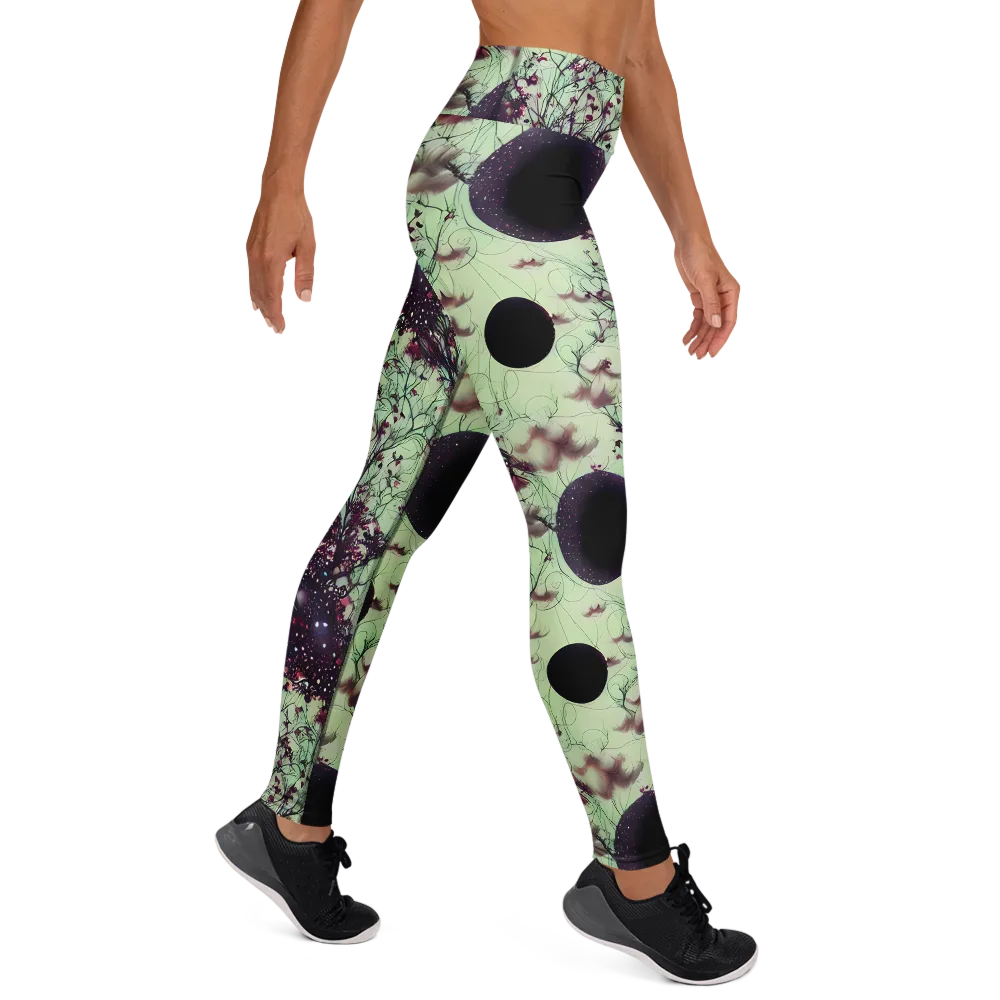 Celestial Bloom on Yoga Leggings — Right