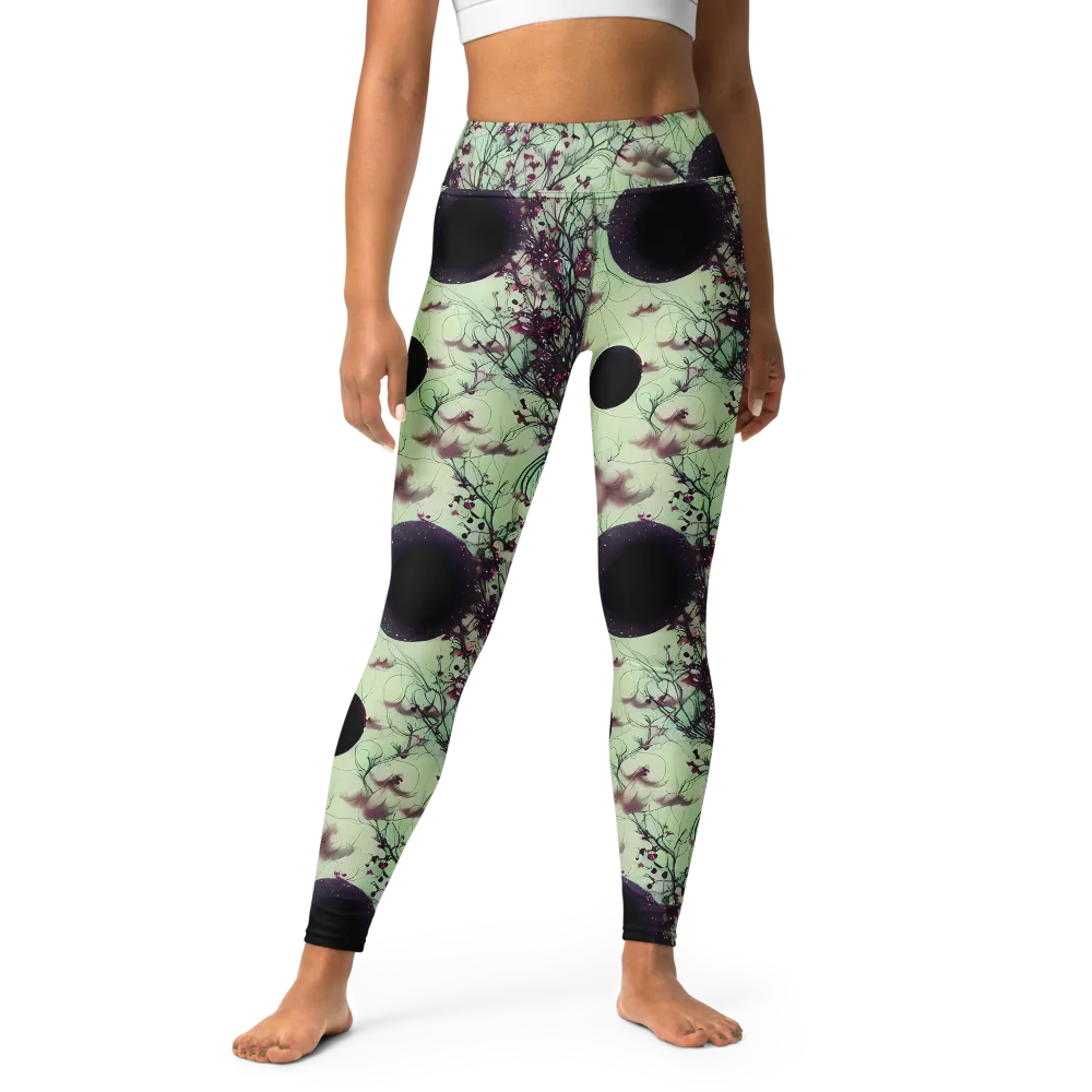 Celestial Bloom on Yoga Leggings — Front