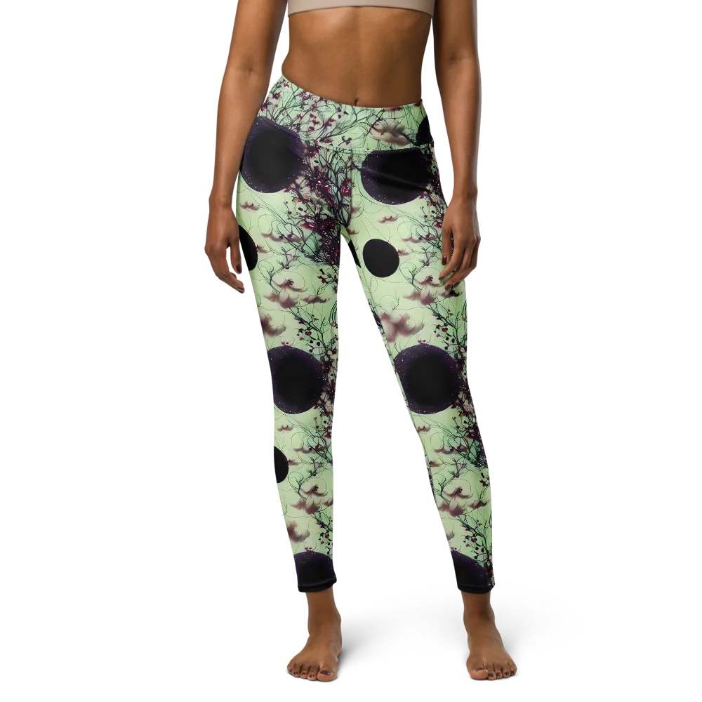 Celestial Bloom on Yoga Leggings — Front