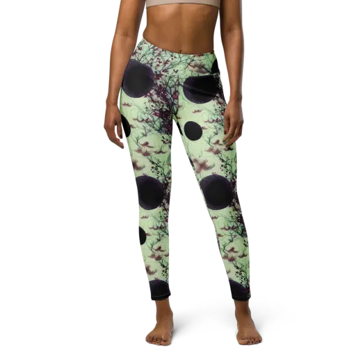 Celestial Bloom on a Yoga Leggings