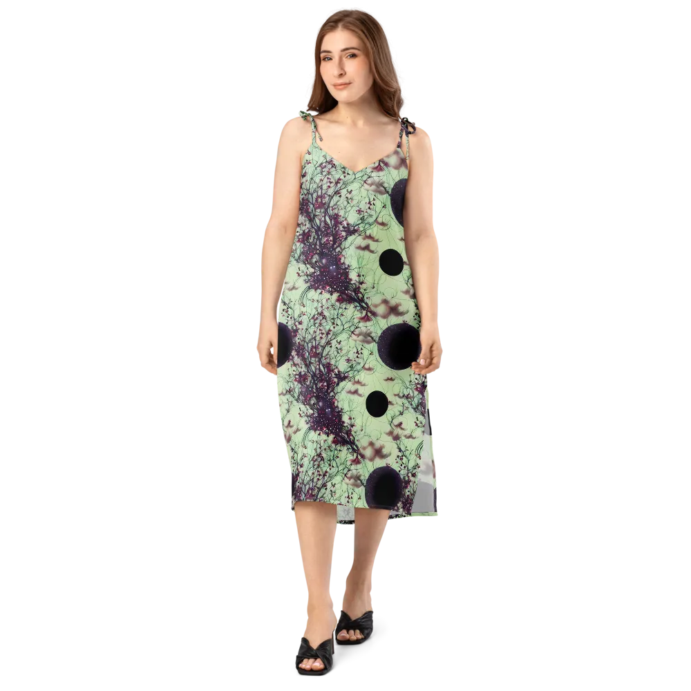 Celestial Bloom on Slip Dress — Front
