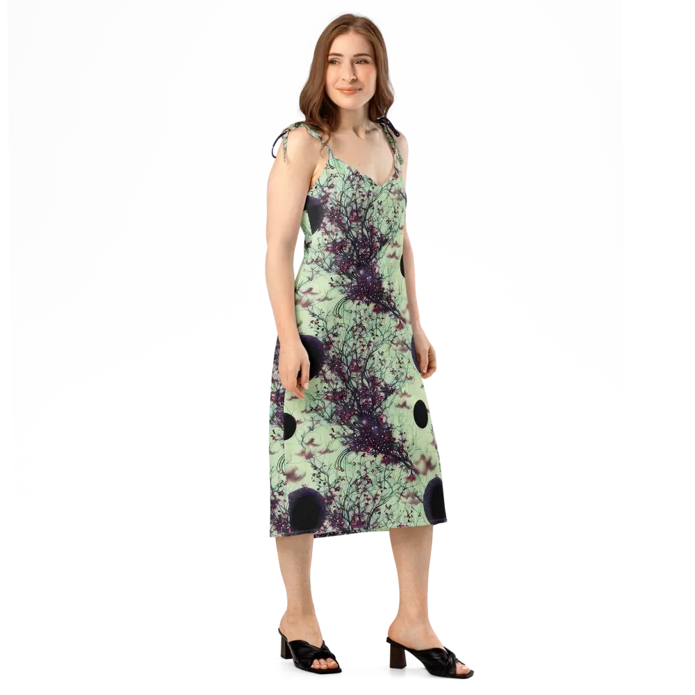 Celestial Bloom on Slip Dress — Right Front