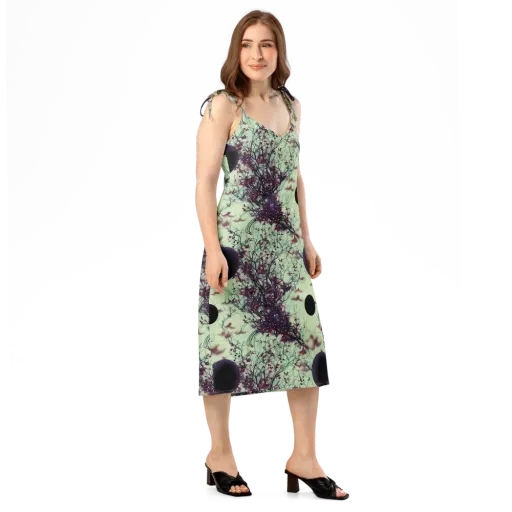 Celestial Bloom on a Slip Dress