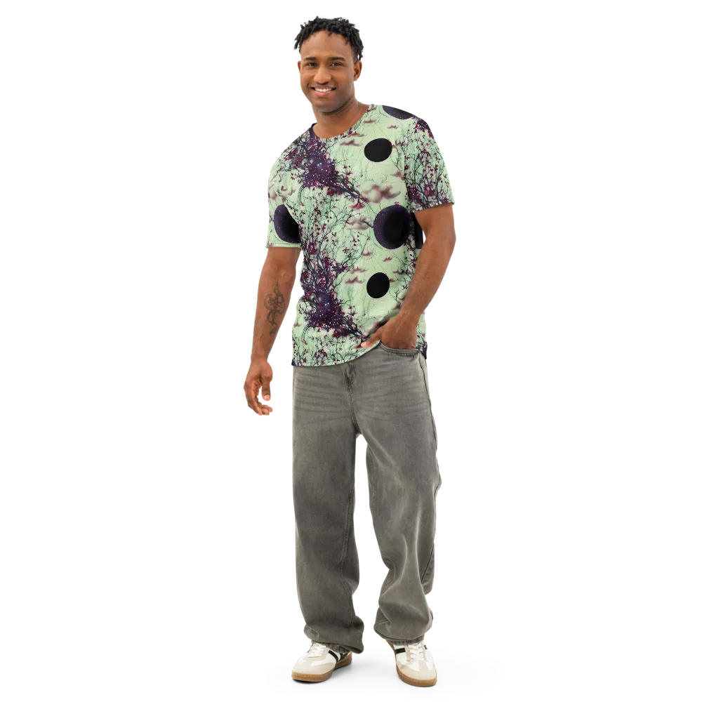 Celestial Bloom on Men's Cotton Crew Neck T-Shirt — Front