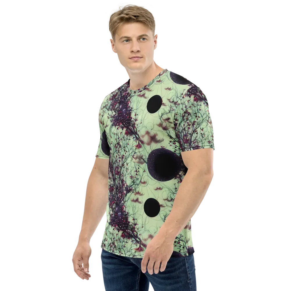 Celestial Bloom on Men's Crew Neck T-Shirt — Left