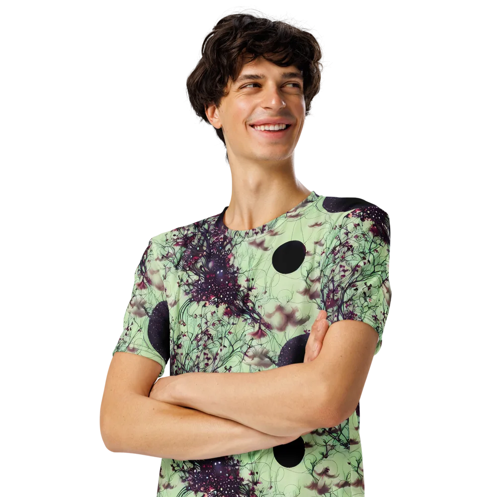 Celestial Bloom on Men's Crew Neck T-Shirt — Left Front