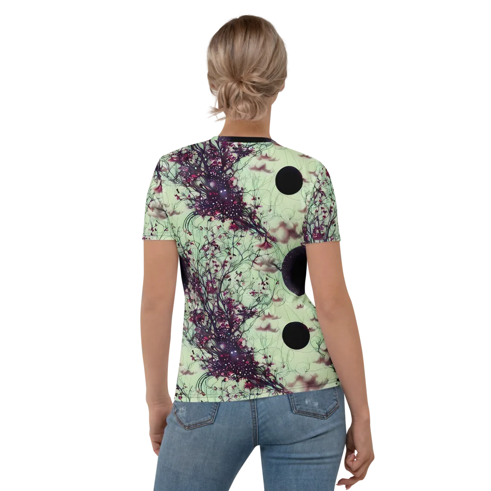 Celestial Bloom on Women's Crew Neck T-Shirt — Back