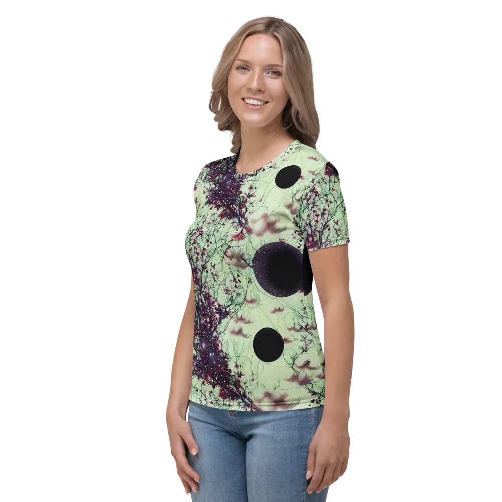 Celestial Bloom on Women's Crew Neck T-Shirt — Left