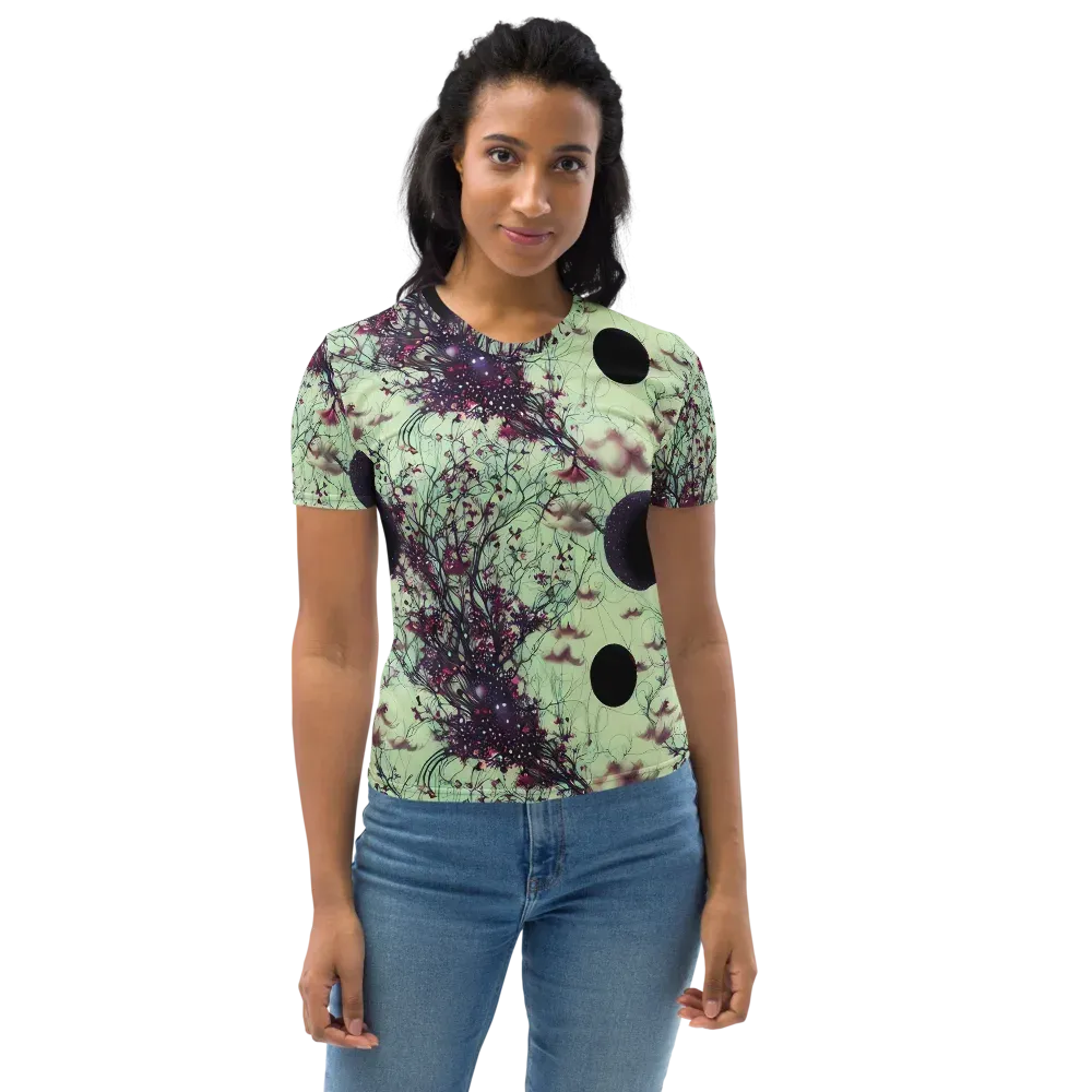 Celestial Bloom on Women's Crew Neck T-Shirt — Front