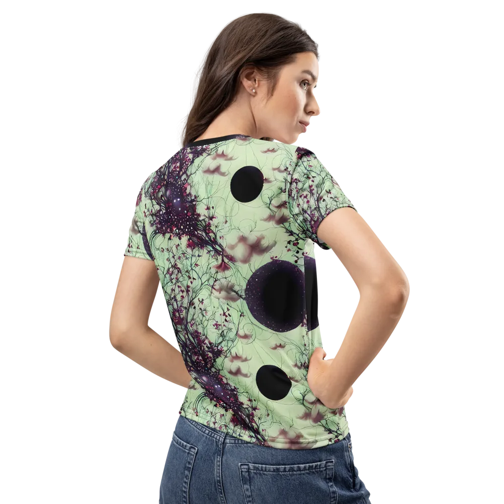 Celestial Bloom on Women's Crew Neck T-Shirt — Back