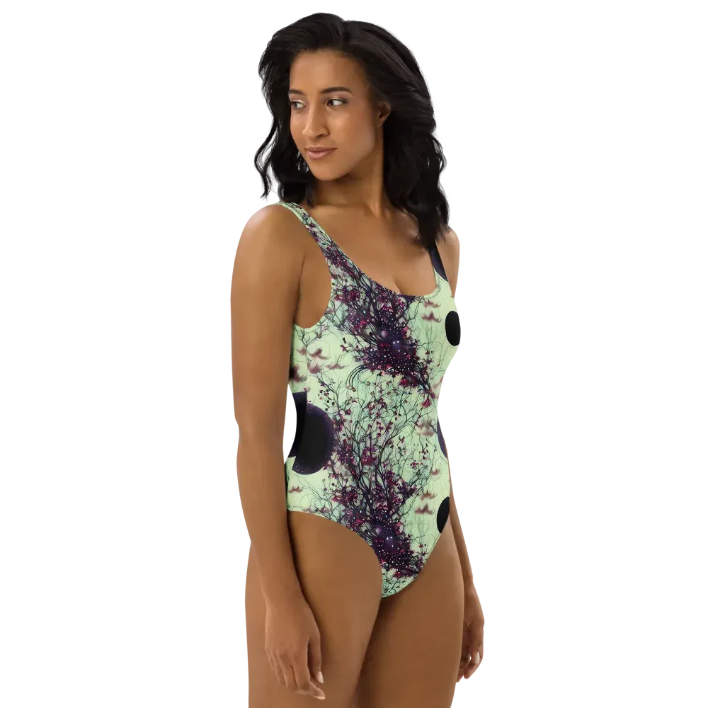 Celestial Bloom on One-Piece Swimsuit — Right
