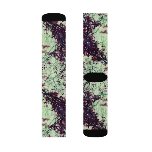Celestial Bloom on a Socks