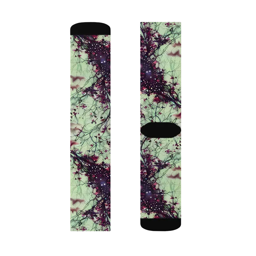 Celestial Bloom on Socks — Right Sock
