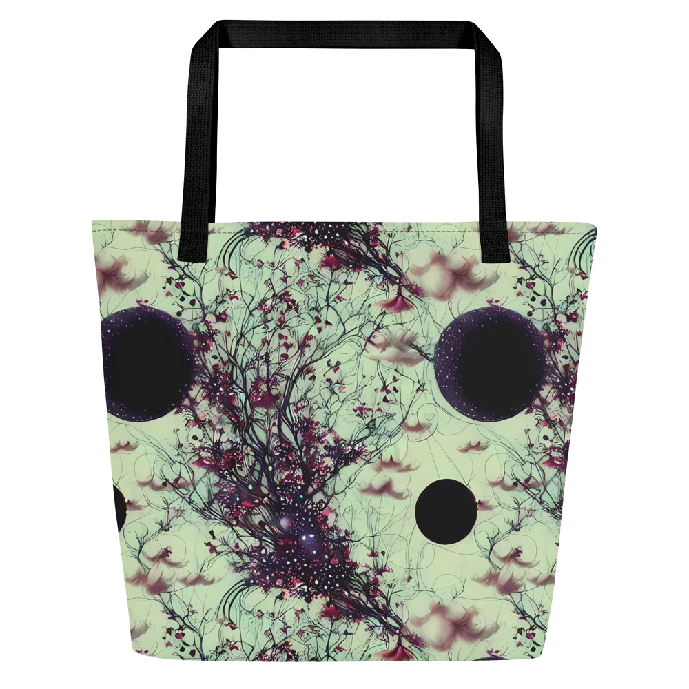 Celestial Bloom on Large Tote Bag W/ Pocket — Front