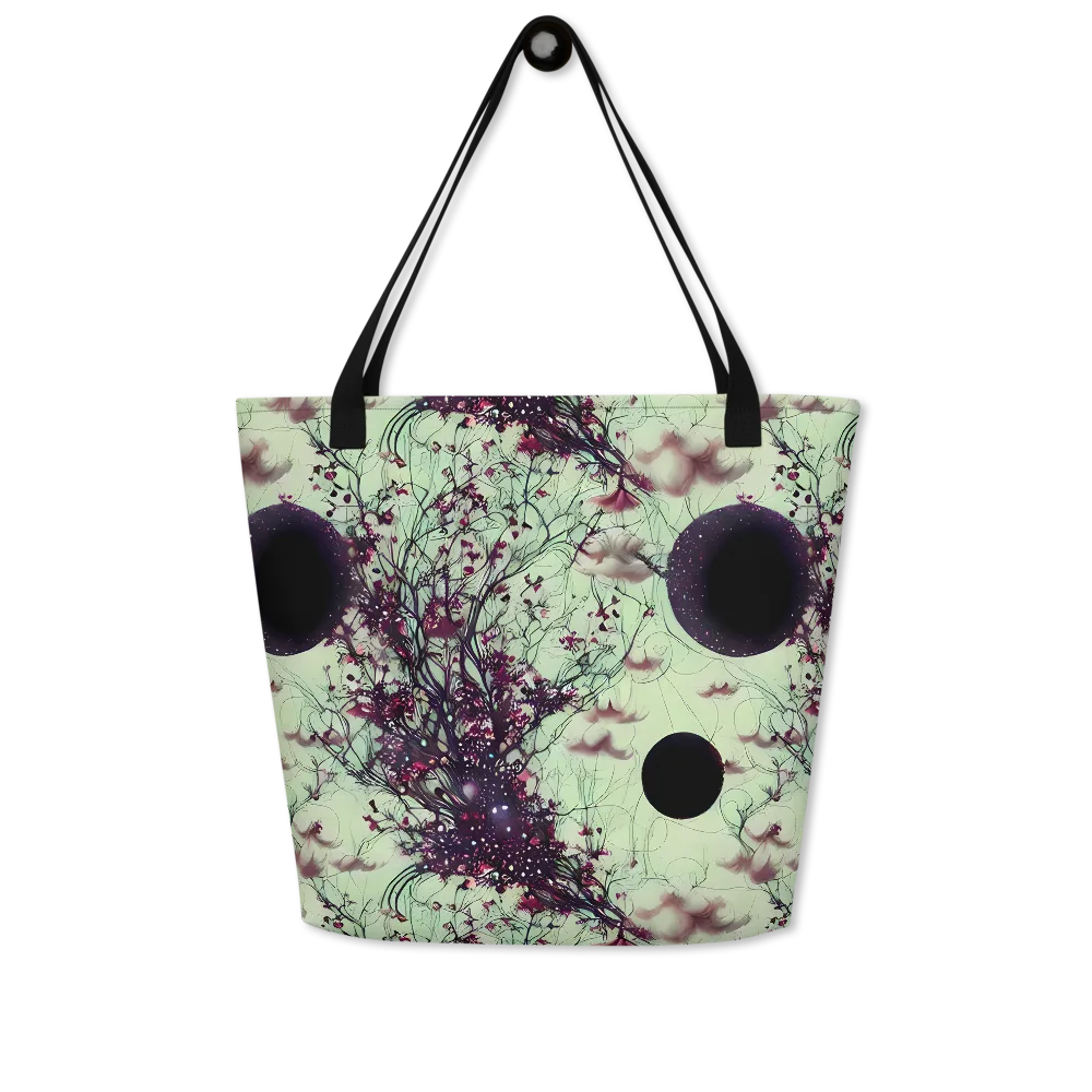 Celestial Bloom on Large Tote Bag W/ Pocket — Front