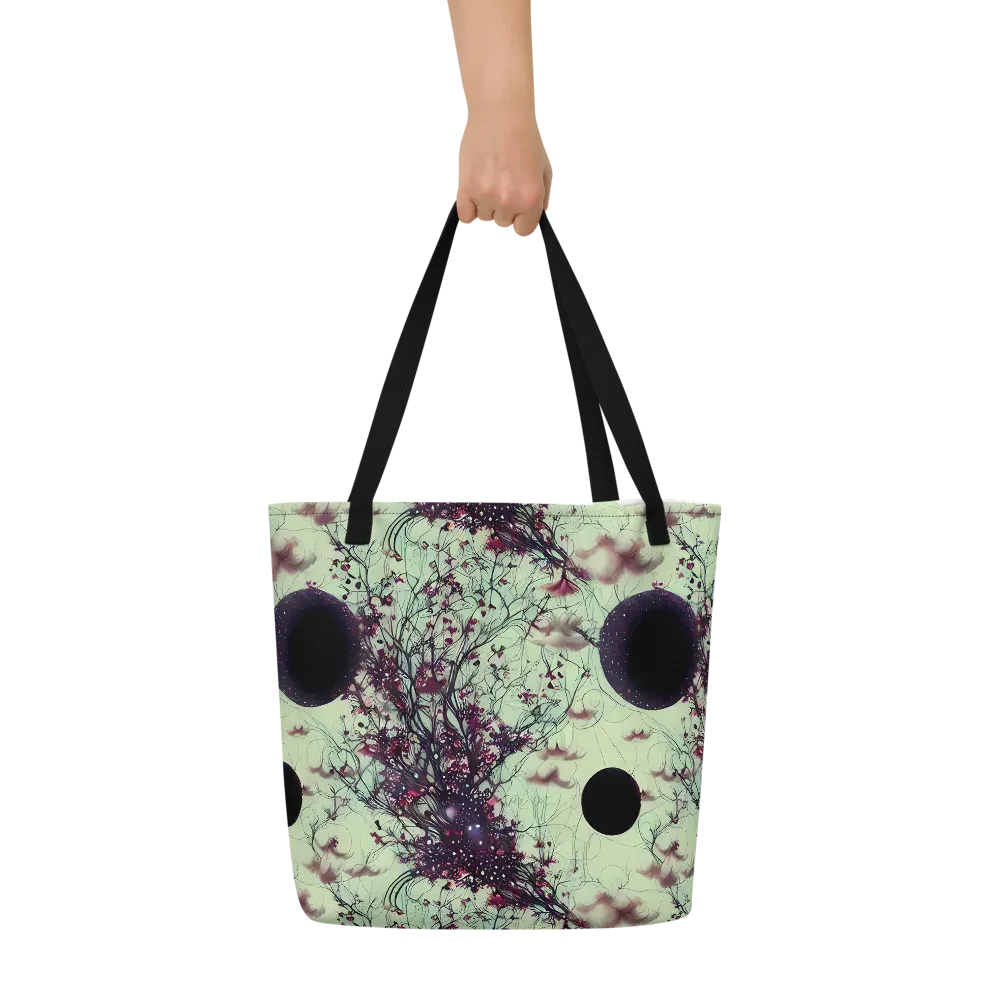 Celestial Bloom on Large Tote Bag W/ Pocket — Front