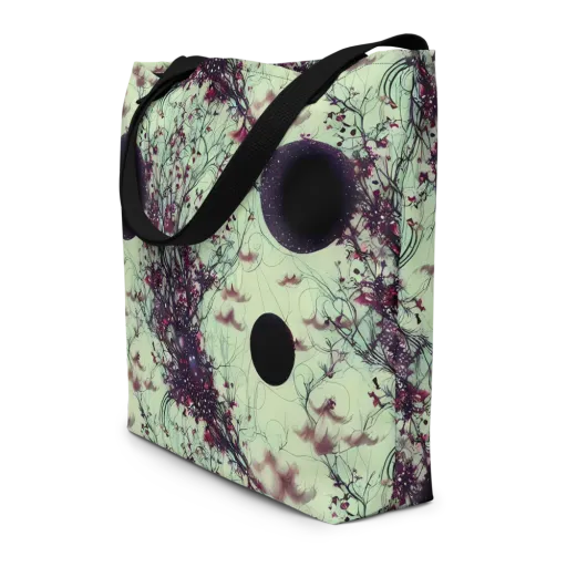 Celestial Bloom on a Large Tote Bag W/ Pocket